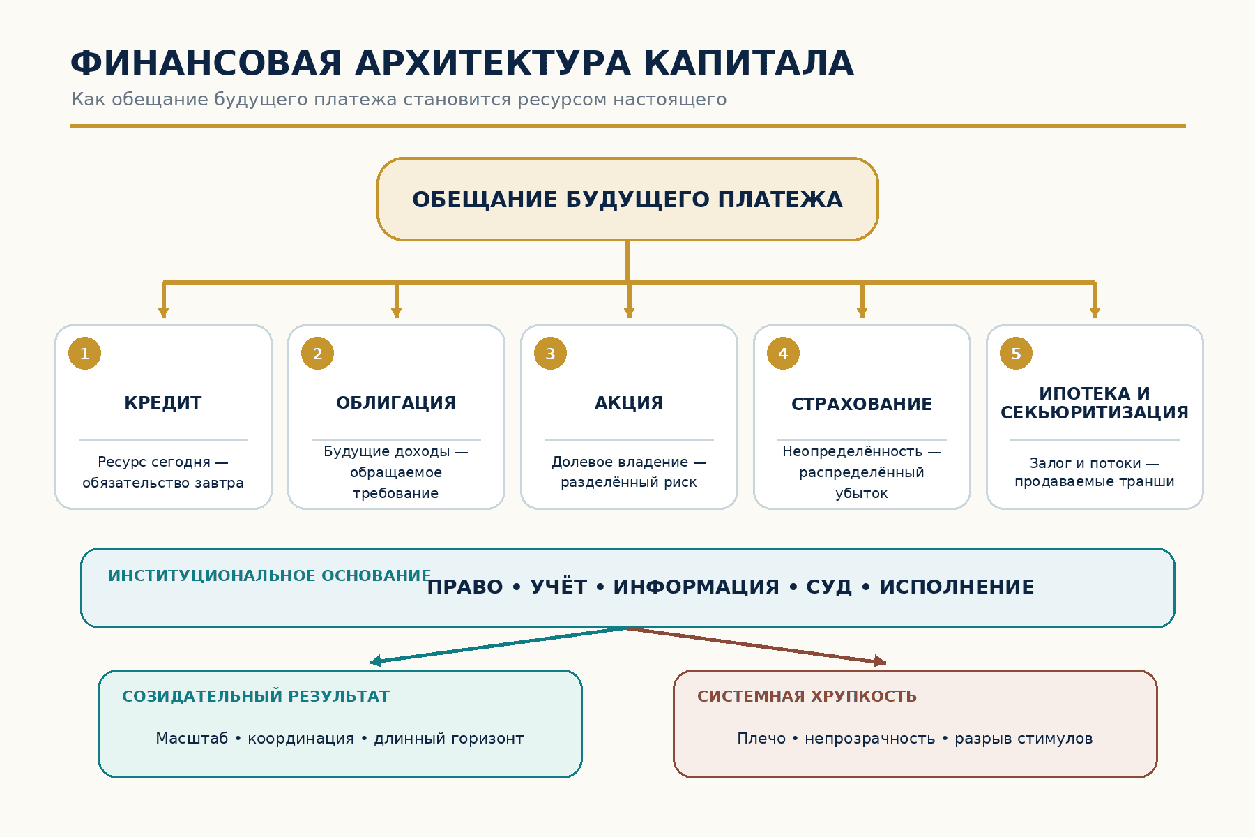 Финансовая архитектура капитала: пять технологий и их институциональное основание